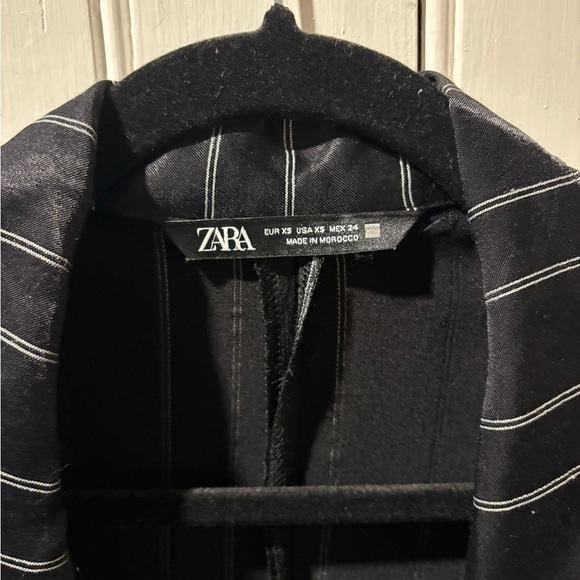 ZARA Black White Striped Blazer Mini Dress - Picture 10 of 13